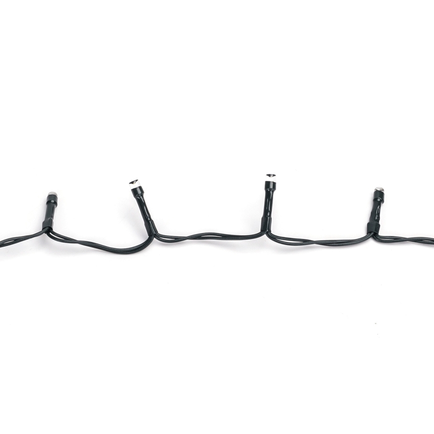 Aigostar - Guirlanda LED de Natal para exterior, 100 LEDs, 8 funções, 3xAA, 5,3 m, IP44, branco quente