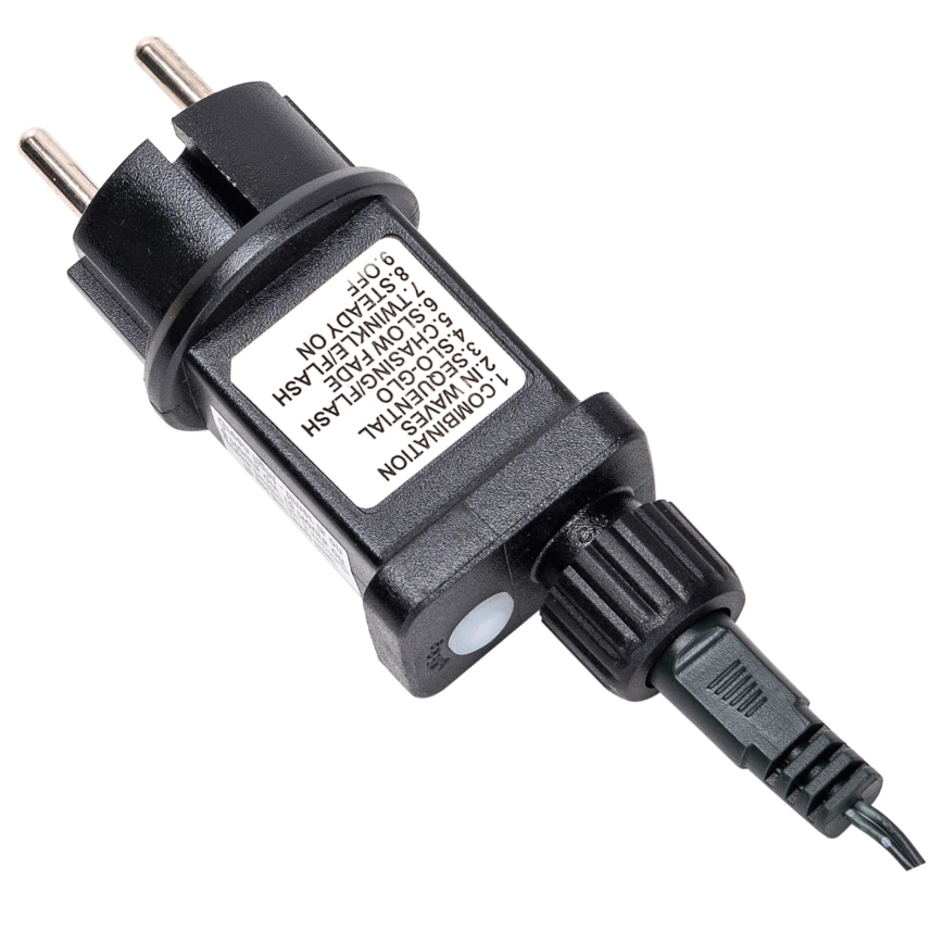 Aigostar - Cordão de Natal LED para Exterior 300xLED/8 funções 18m IP44 branco quente