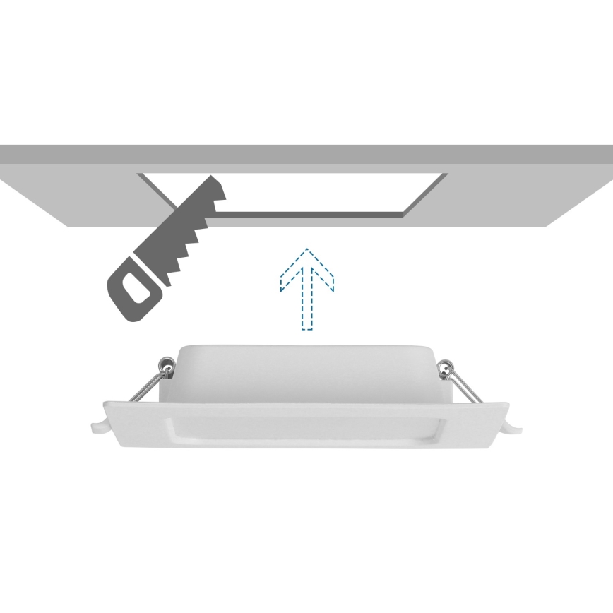 Aigostar - Luminária de embutir LED/9W/230V 4000K 14,5x14,5 cm branca