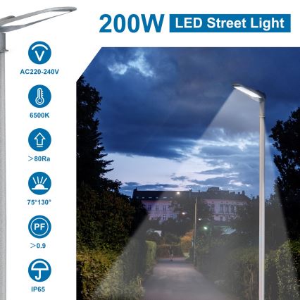 Aigostar - Luminária de rua SLIM LED/200W/230V 6500K IP65