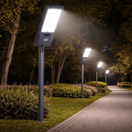 Aigostar - Lâmpada LED solar de rua com sensor LED/300W/3,2V 3600mAh + controlo remoto