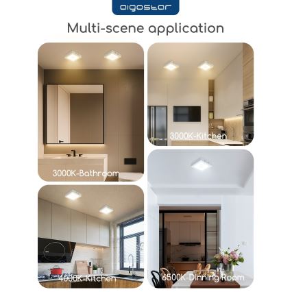 Aigostar - Luminária de teto LED de sobrepor LED/18W/230V 3000K 22,6x22,6 cm branca