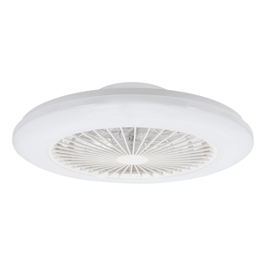 Aigostar - Luminária de teto LED regulável com ventilador LED/40W/230V 2700-6500K diâmetro 48,5 cm branca + controlo remoto