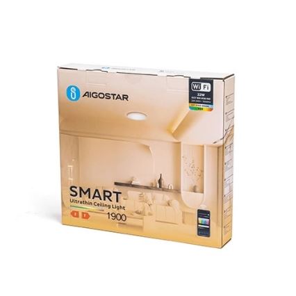 Aigostar - Luminária de teto LED RGBW regulável LED/22W/230V 2700-6500K Wi-Fi