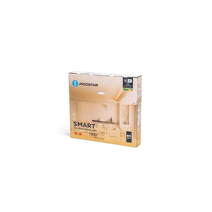 Aigostar - Luminária de teto LED RGBW regulável LED/22W/230V 2700-6500K Wi-Fi