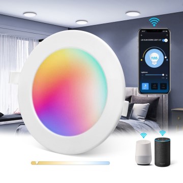 Aigostar - Luminária embutida LED RGBW dimável MESH LED/15W/230V 2700-6500K diâmetro 17 cm