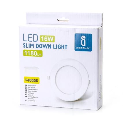 Aigostar - Luminária LED embutida ULTRATHIN LED/16W/230V 4000K branca