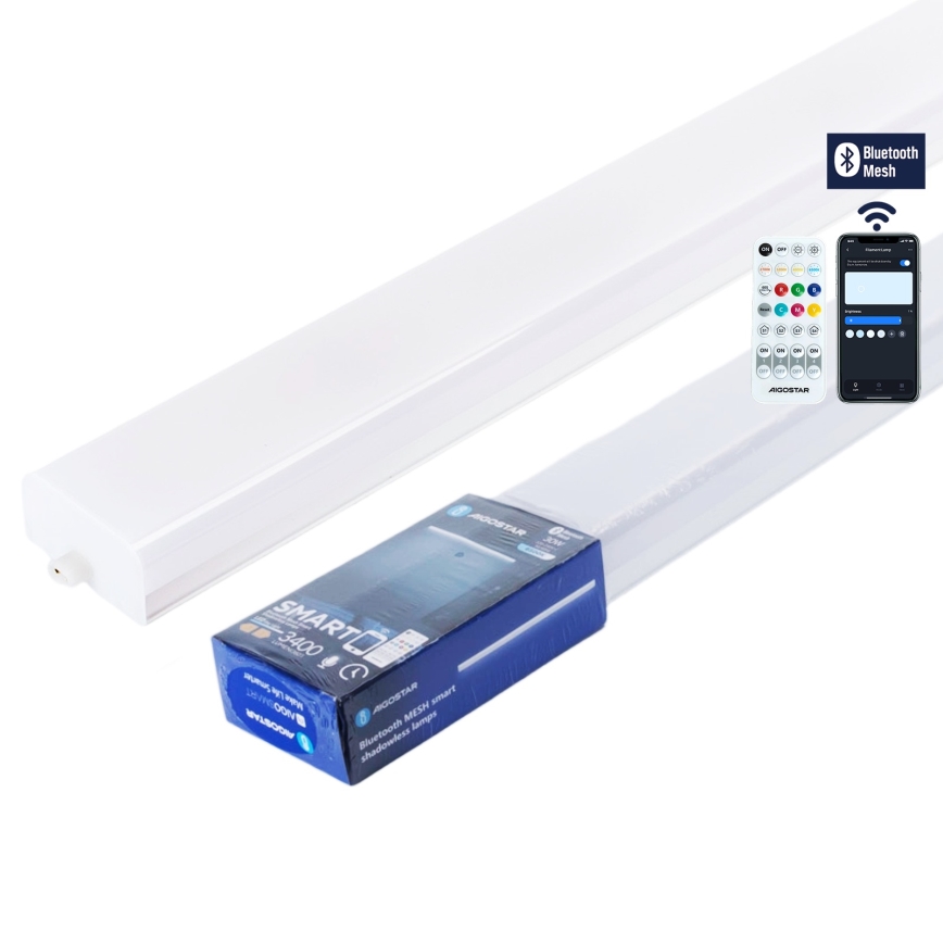 Aigostar - Candeeiro LED dimerizável em formato tubular MESH LED/30W/230V 6500K + controlo remoto
