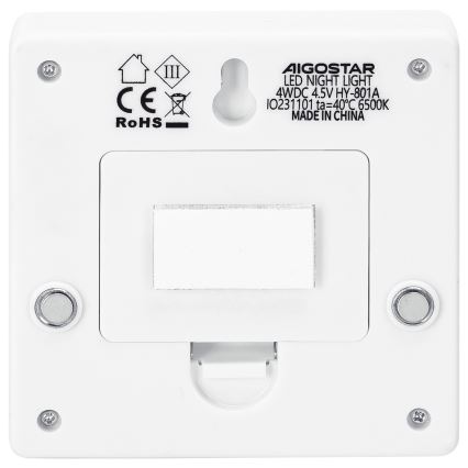 Aigostar - Luminária Noturna Portátil LED/3xAAA 6500K