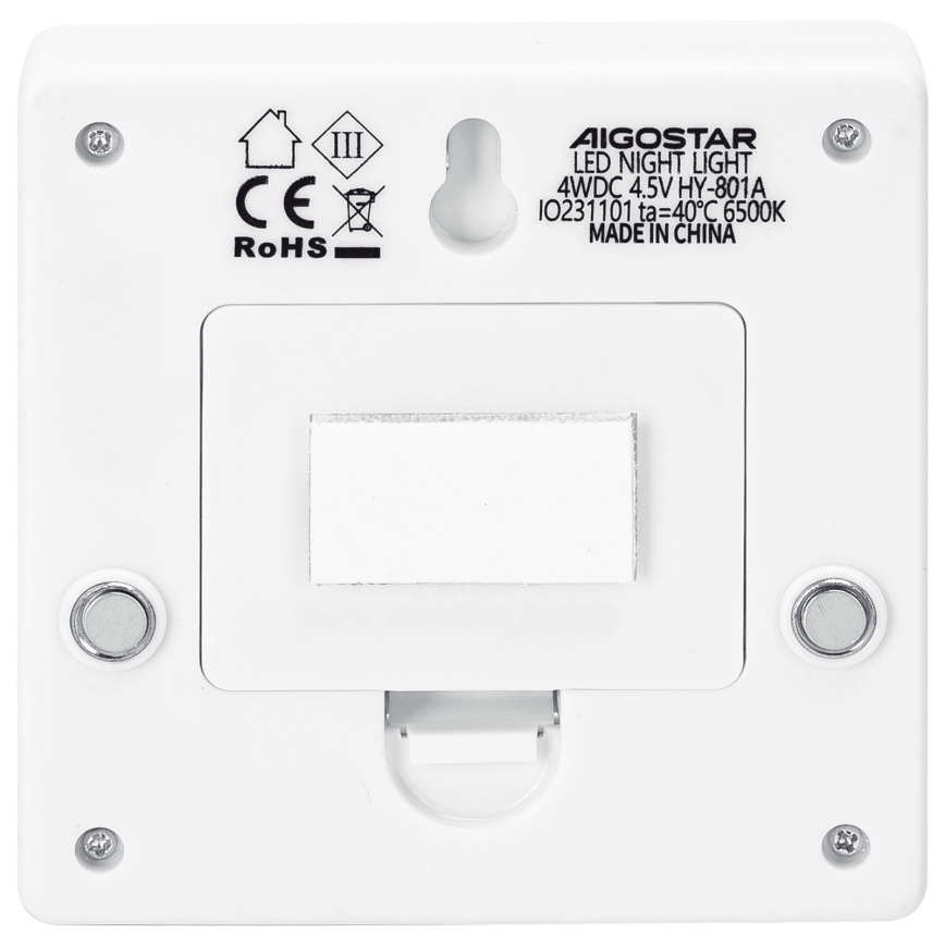 Aigostar - Luminária Noturna Portátil LED/3xAAA 6500K
