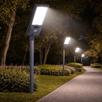 Aigostar - Lâmpada de rua solar LED com sensor LED/400W/3,2V 4800mAh + controlo remoto