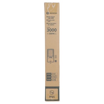 Aigostar - Lâmpada de rua solar LED com sensor LED/400W/3,2V 4800mAh + controlo remoto