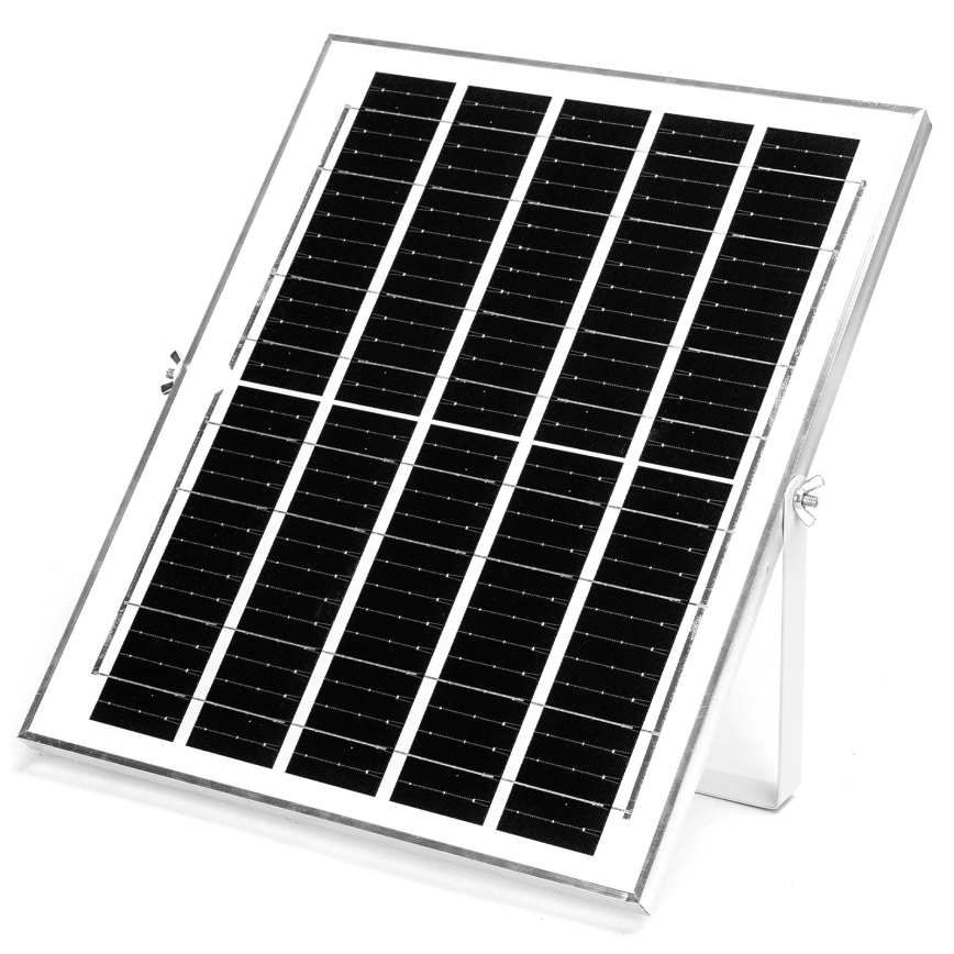 Aigostar - Luminária solar LED 2x LED/70W/12V 12000 mAh 6500K IP65 diâmetro 20,5 cm + controlo remoto