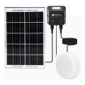 Aigostar - Luminária solar LED/70W/12V 6000 mAh 6500K IP65 diâmetro 20,5 cm + controlo remoto