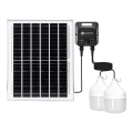 Aigostar - Luminária solar LED com sensor, 2xLED/70W/12V, 12000 mAh, 6500K, IP65, diâmetro 12 cm + comando à distância
