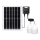 Aigostar - Luminária solar LED com sensor, 2xLED/70W/12V, 12000 mAh, 6500K, IP65, diâmetro 12 cm + comando à distância