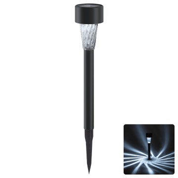 Aigostar - Luminária solar LED LED/2V IP44 40 mAh preta