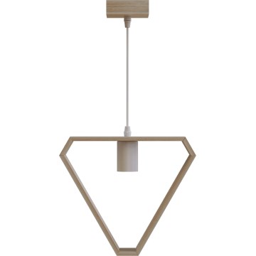 Aigostar - Lustre de madeira suspenso por cabo 1xE27/60W/230V pinho