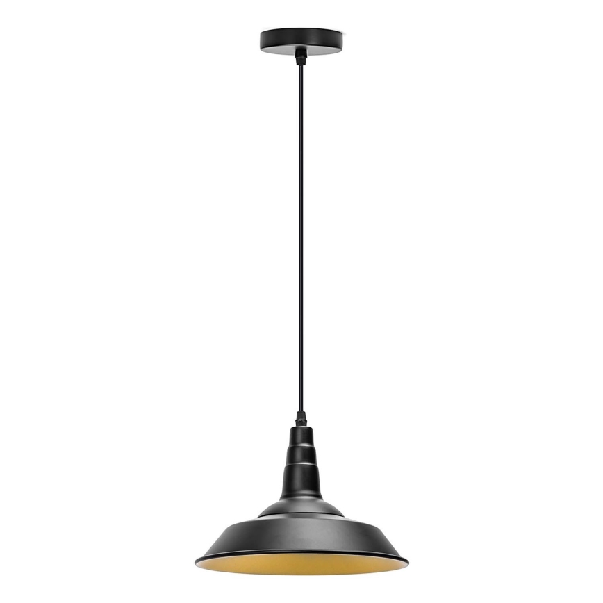 Aigostar - Lustre LED suspenso por cabo 1xE27/60W/230V Ø 36 cm preto