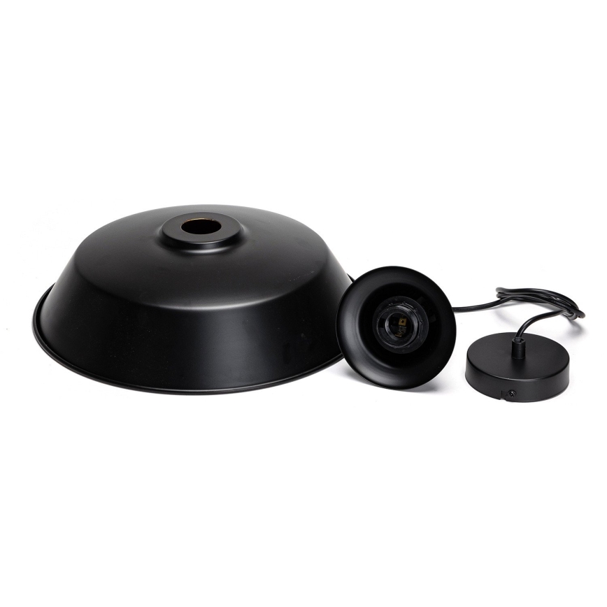 Aigostar - Lustre LED suspenso por cabo 1xE27/60W/230V Ø 36 cm preto