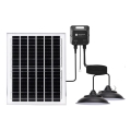 Aigostar - Lustre solar LED 2xLED/70W/12V, 12000 mAh, 6500K, IP65, diâmetro 23,5 cm + controlo remoto