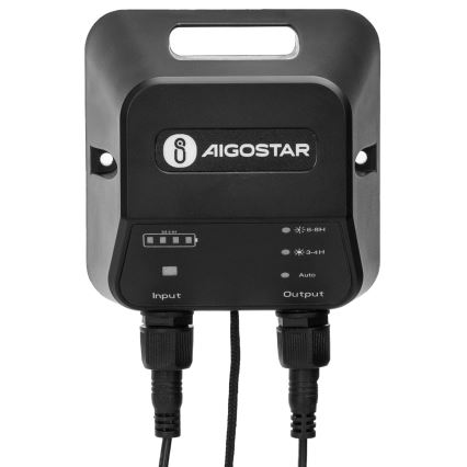 Aigostar - Lustre solar LED 2xLED/70W/12V, 12000 mAh, 6500K, IP65, diâmetro 23,5 cm + controlo remoto