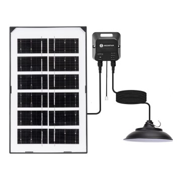 Aigostar - Lustre solar LED/35W/12V 3000 mAh 6500K IP65 Ø 15 cm + comando remoto