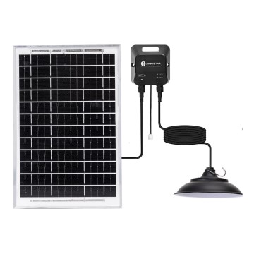 Aigostar - Lustre solar LED/70W/12V 6000 mAh 6500K IP65 Ø 23,5 cm + telecomando