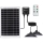 Aigostar - Lustre solar LED com sensor 2xLED/35W/12V 6000 mAh 6500K IP65 Ø 15 cm + controlo remoto