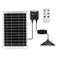 Aigostar - Lustre solar LED com sensor ED/70W/12V 6000 mAh 6500K diâmetro 23,5 cm + comando remoto