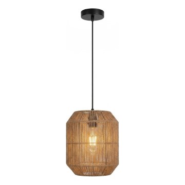 Aigostar - Lustre suspenso com cabo 1xE27/60W/230V bege Ø 23 cm