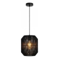 Aigostar - Lustre suspenso com cabo 1xE27/60W/230V preto Ø 23 cm