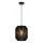 Aigostar - Lustre suspenso com cabo 1xE27/60W/230V preto Ø 23 cm
