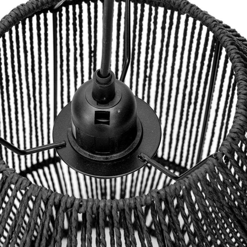 Aigostar - Lustre suspenso com cabo 1xE27/60W/230V preto Ø 23 cm