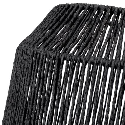 Aigostar - Lustre suspenso com cabo 1xE27/60W/230V preto Ø 23 cm