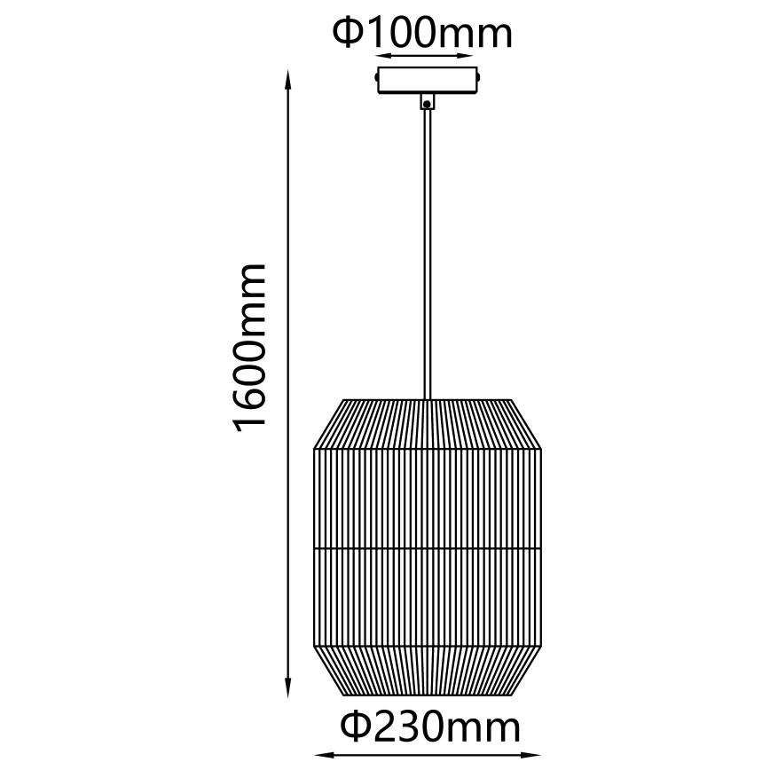 Aigostar - Lustre suspenso com cabo 1xE27/60W/230V preto Ø 23 cm