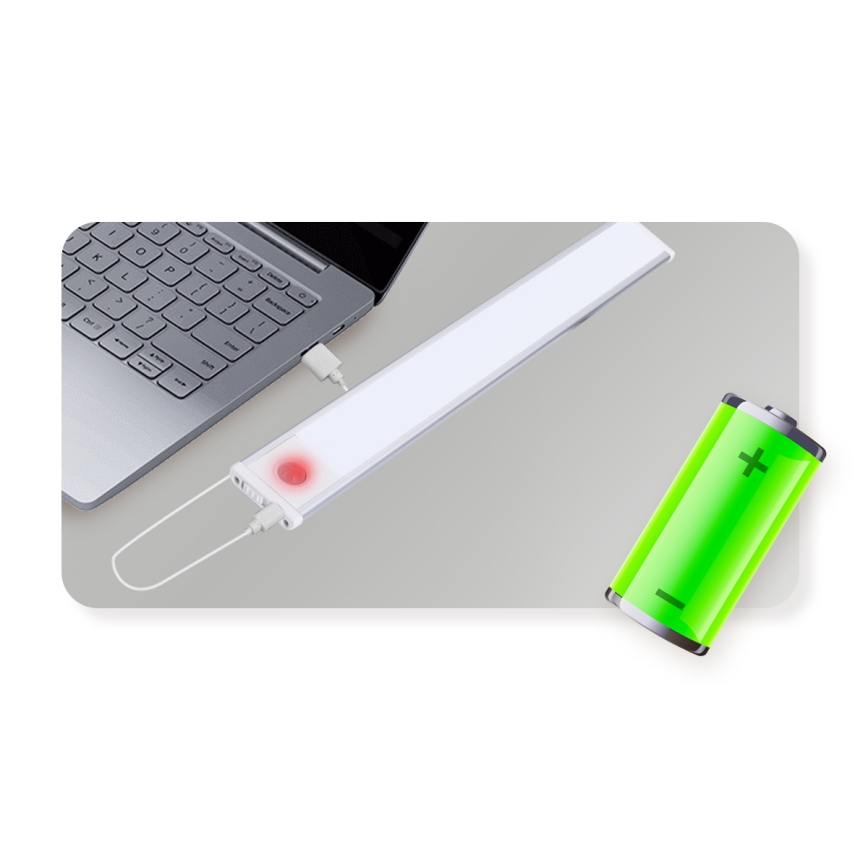 Aigostar - Iluminação LED recarregável para móveis com sensor LED/1,5W/5V 4000K