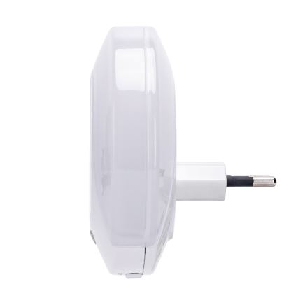 Aigostar - Luz noturna LED com sensor crepuscular para tomada com USB LED/0,4W/230V