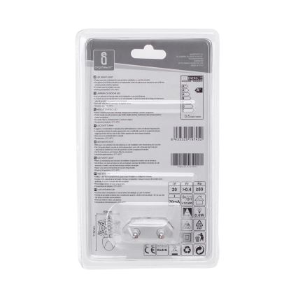 Aigostar -  Luz noturna LED RGB com sensor de anoitecer LED/0,5W/230V floco de neve