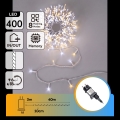 Aigostar - Luzes de Natal LED para exterior 400 LEDs/8 funções 43m IP44 branco quente/branco frio