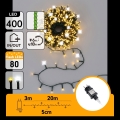 Aigostar - Luzes LED de Natal para exterior 320xLED+80xLED 23m IP44 branco quente+frio