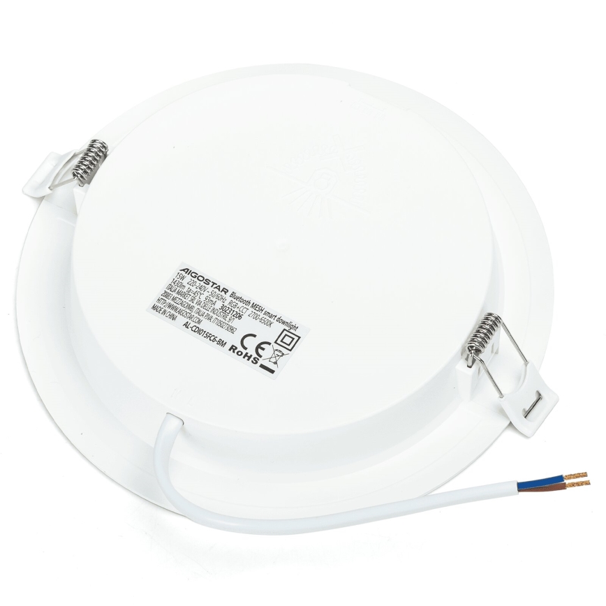 Aigostar - Luminária embutida LED RGBW dimável MESH LED/15W/230V 2700-6500K diâmetro 17 cm