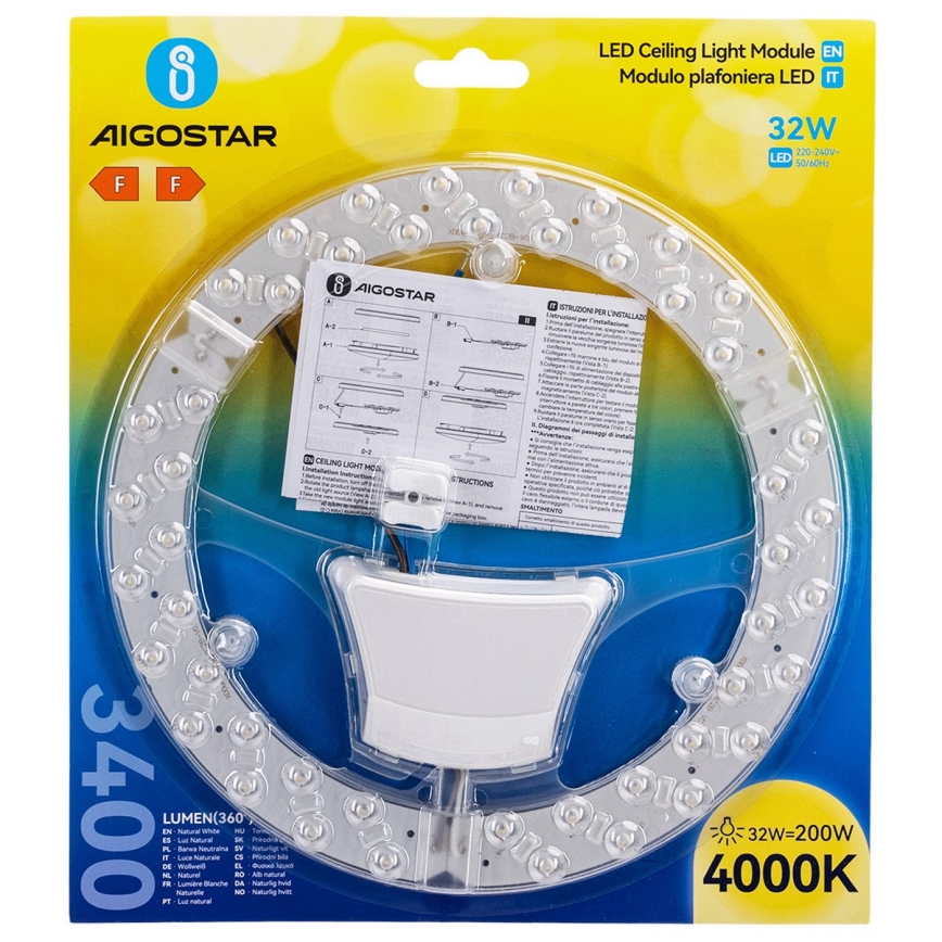 Aigostar - Módulo LED magnético 32W/230V 4000K