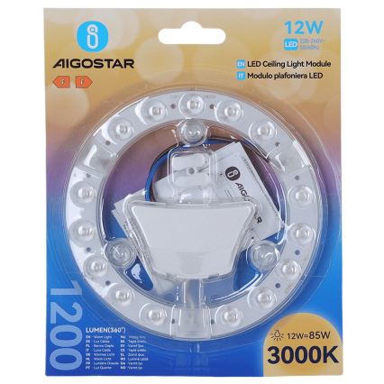 Aigostar - Módulo magnético LED/12W/230V 3000K