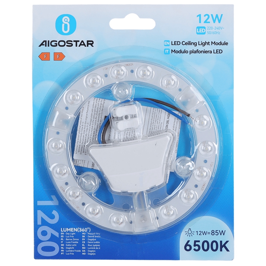 Aigostar - Módulo magnético LED/12W/230V 6500K