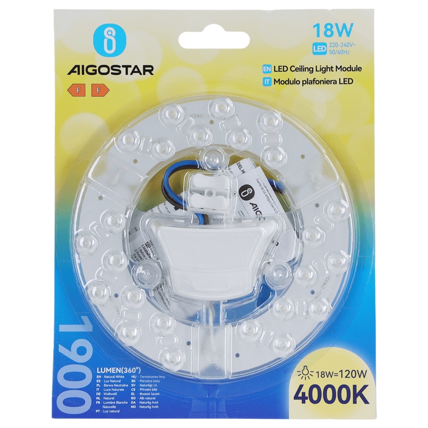 Aigostar - Módulo magnético LED/18W/230V 4000K