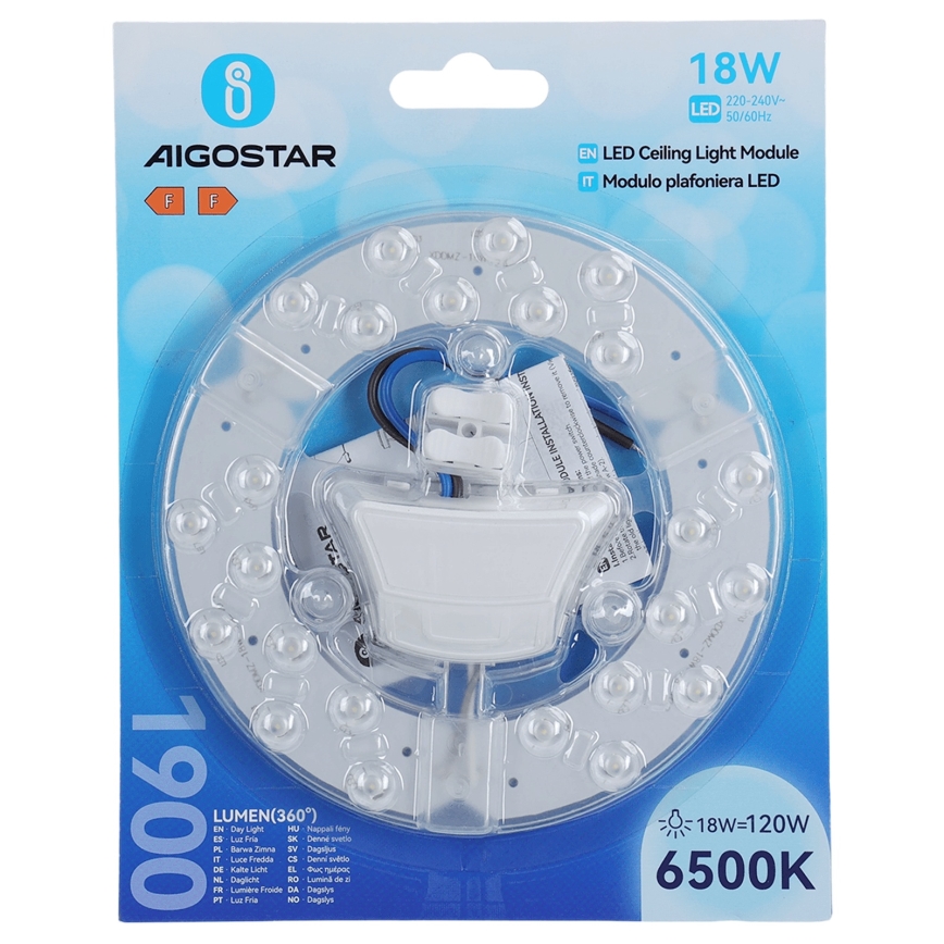 Aigostar - Módulo magnético LED/18W/230V 6500K