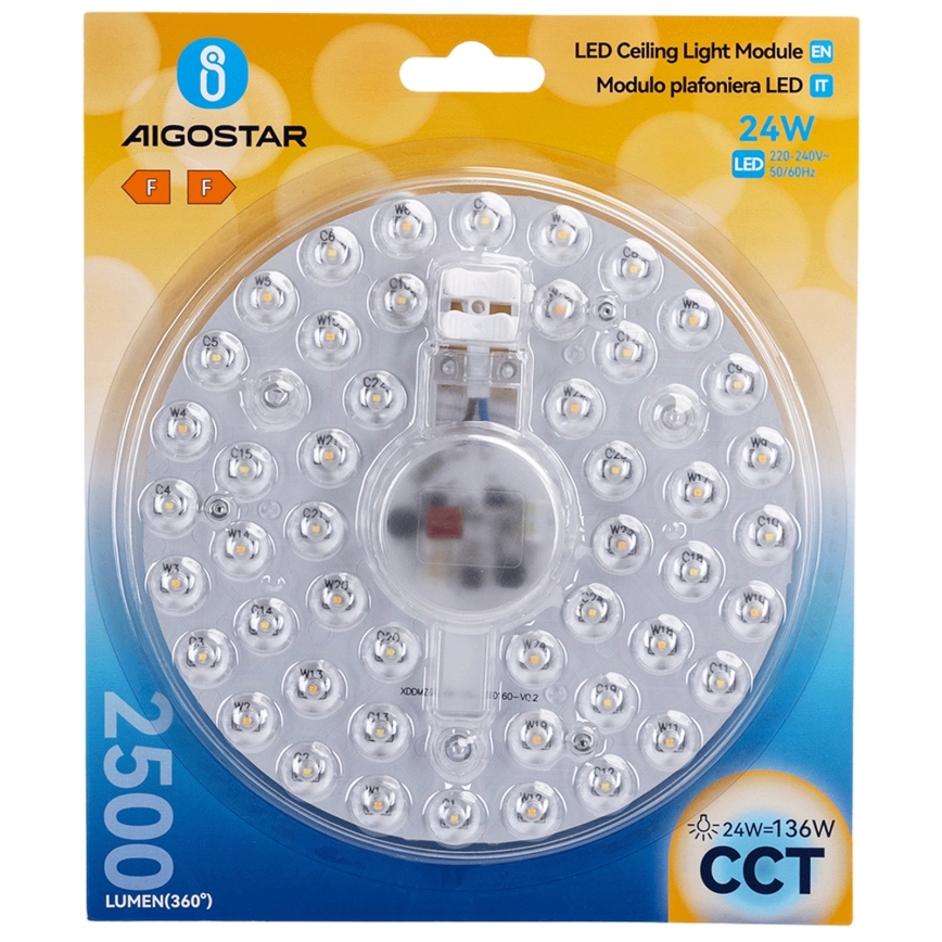 Aigostar - Módulo magnético LED/24W/230V 3000/4000/6500K