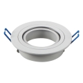 Aigostar - Moldura para candeeiro de encastrar GU10 diâmetro 9,1 cm branca