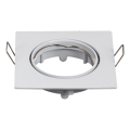 Aigostar - Moldura para luminária de embutir GU10 8,2x8,2 cm branca